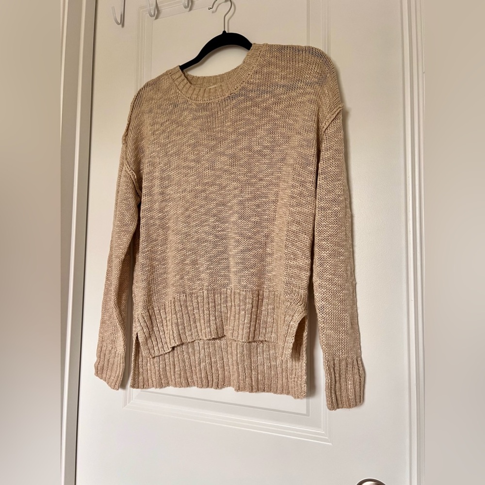 Tan colored oversized sweater